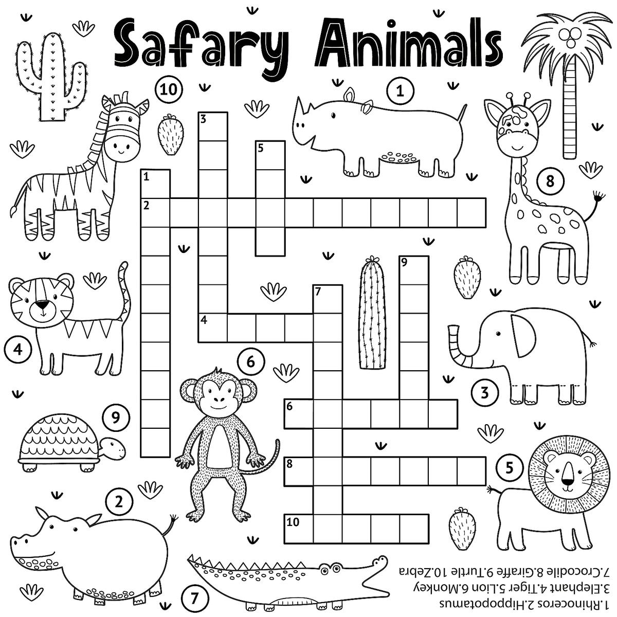 Crossword Puzzles For Kids Fun Free Printable Crossword Puzzle Coloring Page Activities For Children Printables 30Seconds Mom