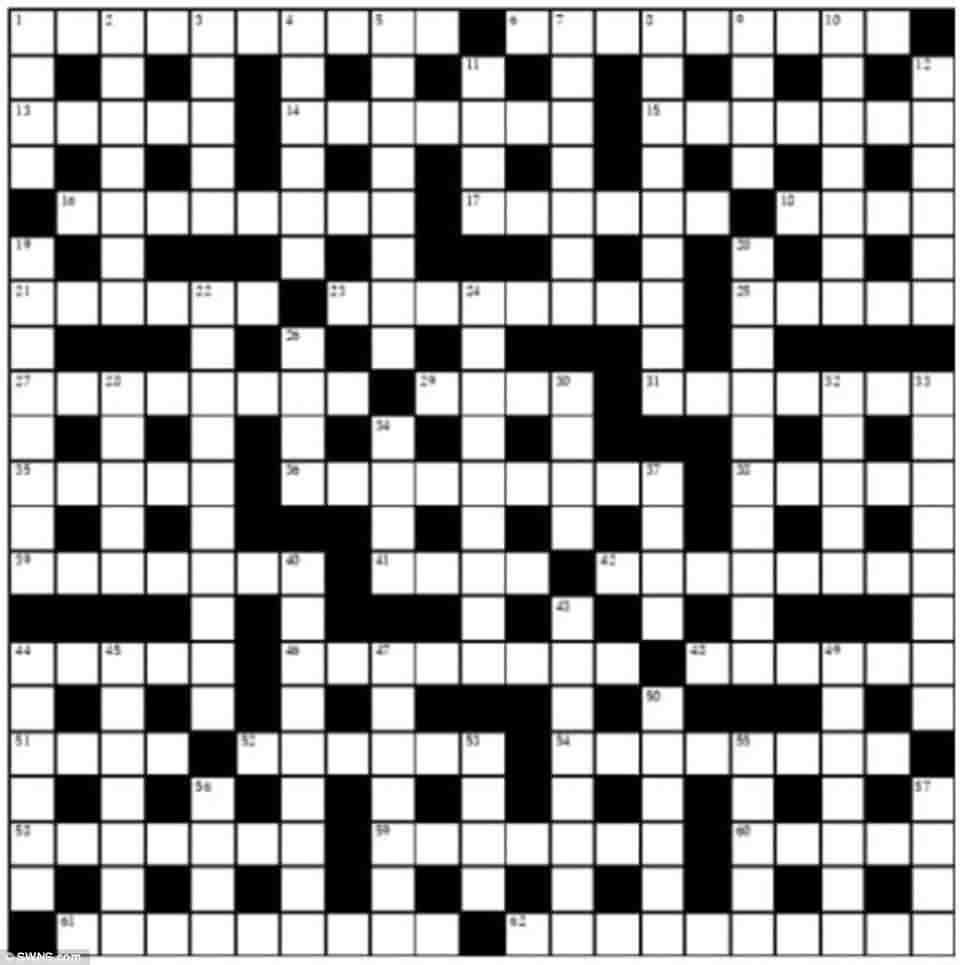 cryptic crossword may be hardest ever and take fans years to crack daily mail online