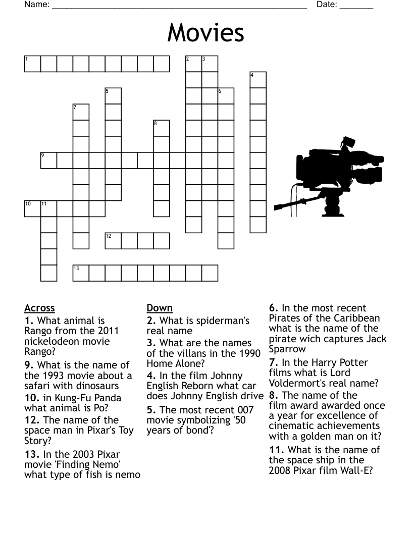 D D QUIZ Crossword WordMint