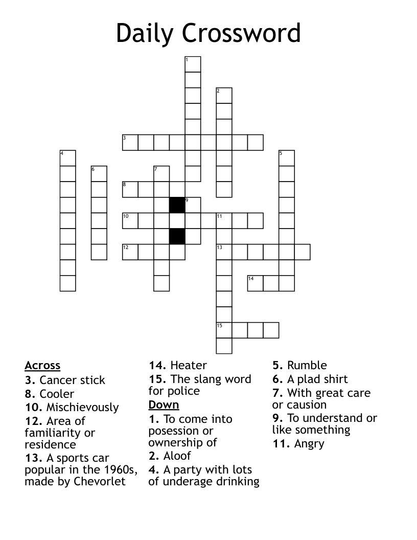 Free Seven Daily Printable Crossword Puzzles