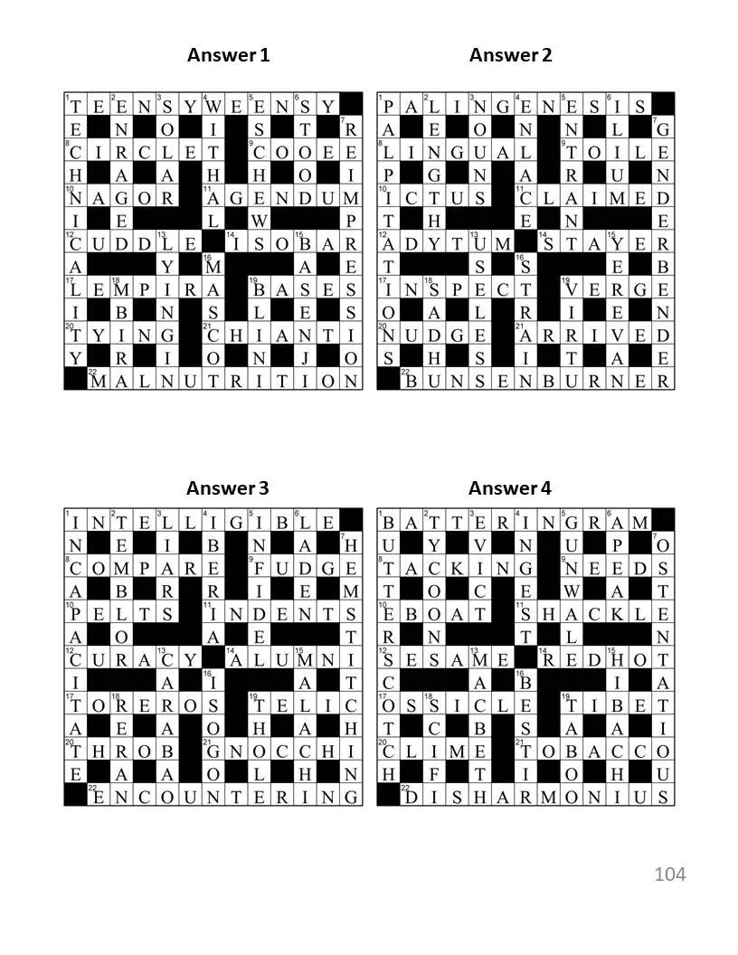 Digital Download 100 Printable British Crossword Puzzles For Adults Fun Activities Book For Seniors Large Print Games With Solutions Etsy UK