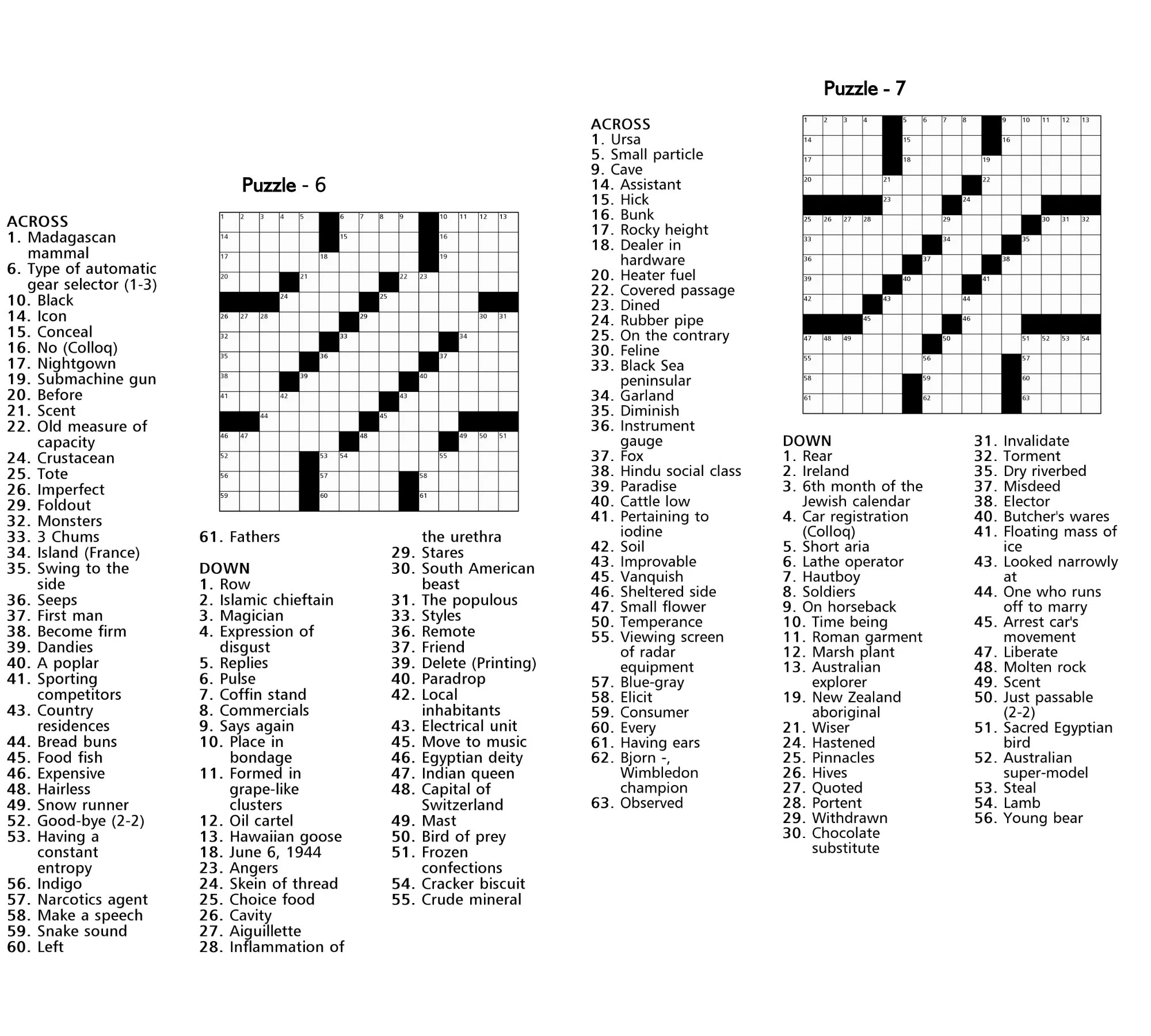 Digital Download 100 Printable Crossword Puzzles For Adults Fun Activities Book For Seniors Large Print Easy To Read Games With Solutions Etsy