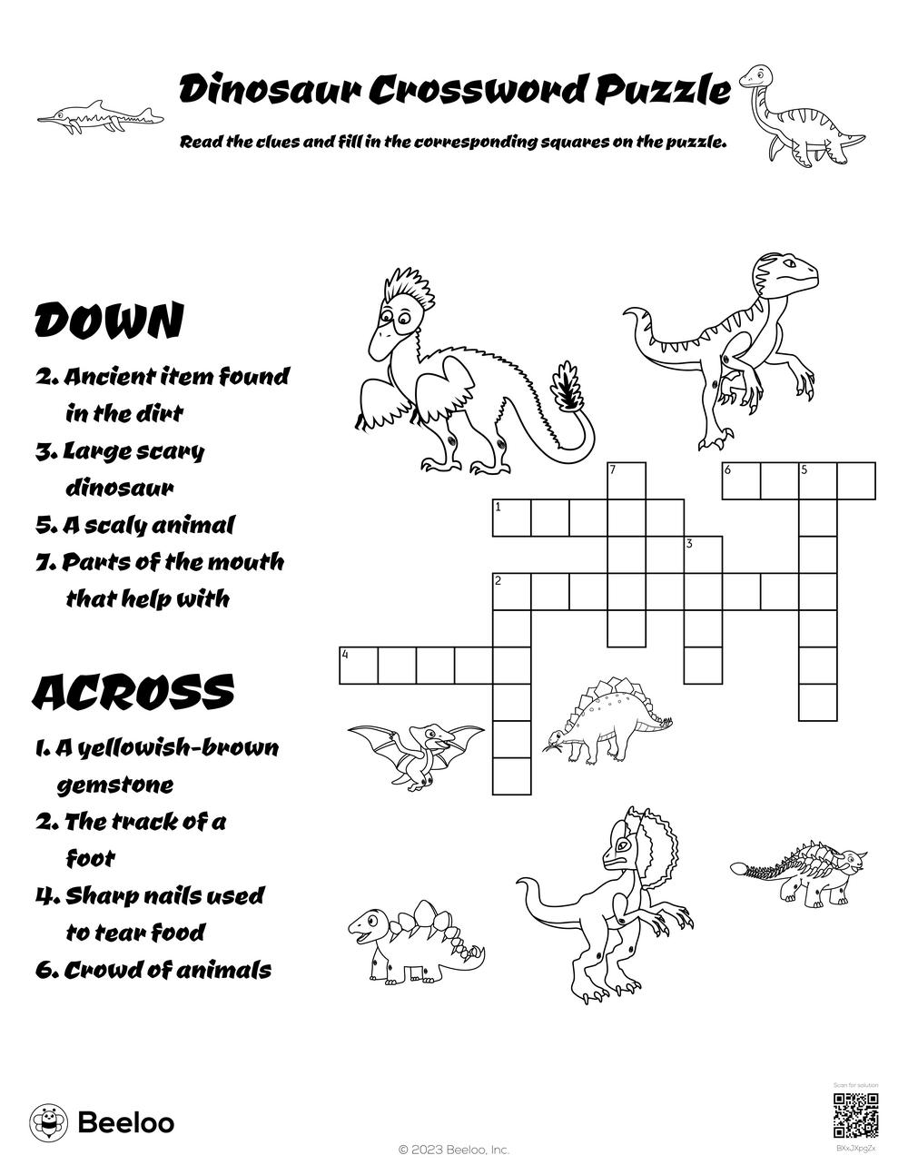 Free Printable Kids Crossword Puzzles