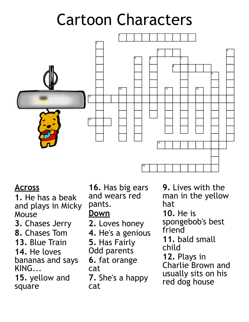 Free Printable Disney Crossword Puzzles