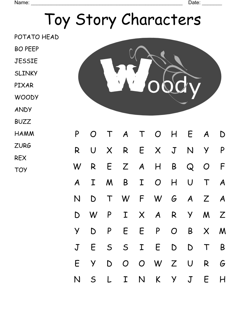 Disney Pixar Crossword WordMint