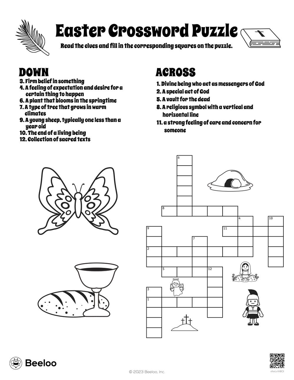 Free Printable Christian Easter Crossword Puzzles