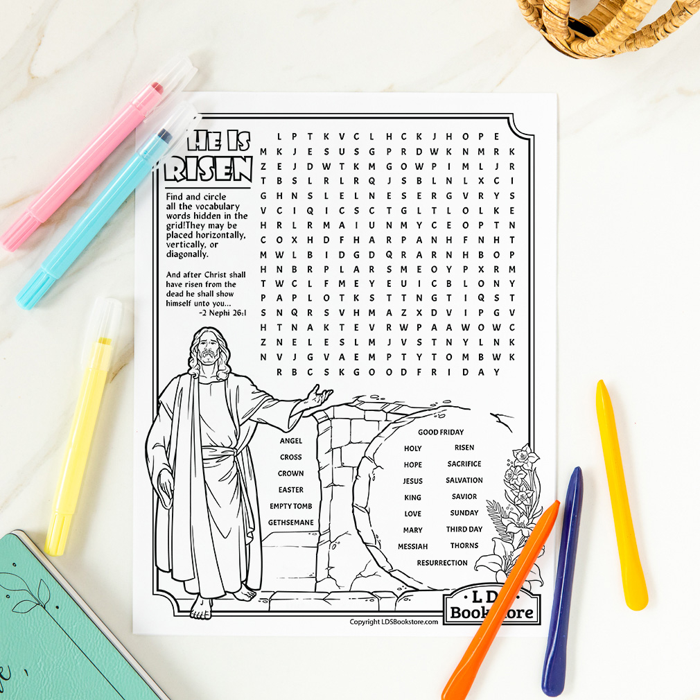 Easter Crosswords Activity Page Printable