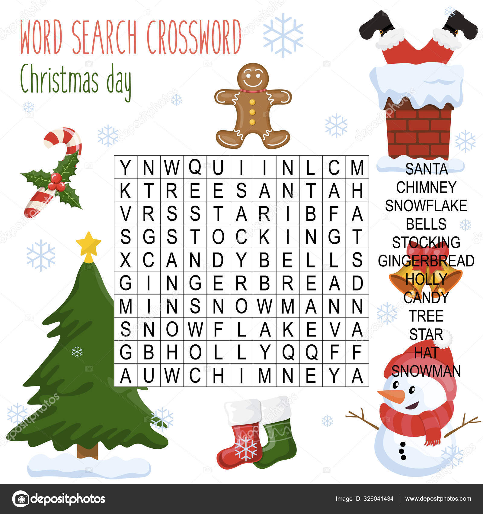Printable Free Child's Christmas Crossword Puzzle