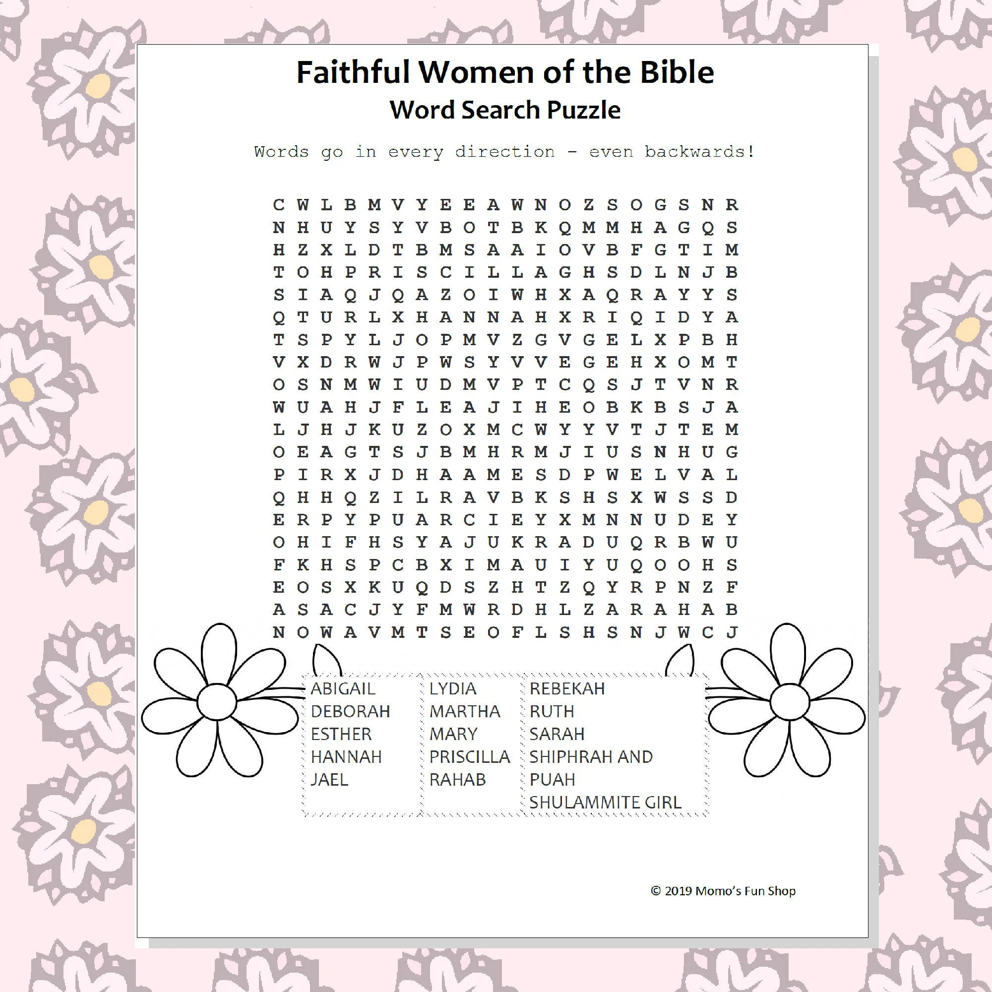 Faithful Women Of The Bible Word Search Puzzle JW Printables For Kids Family Worship Meeting Activity Sheet Instant Download PDF Etsy Faithful Women Of The Bible Word Search Puzzle JW Printables For Kids Family Worship Meeting Activity Sheet Instant Download PDF Etsy