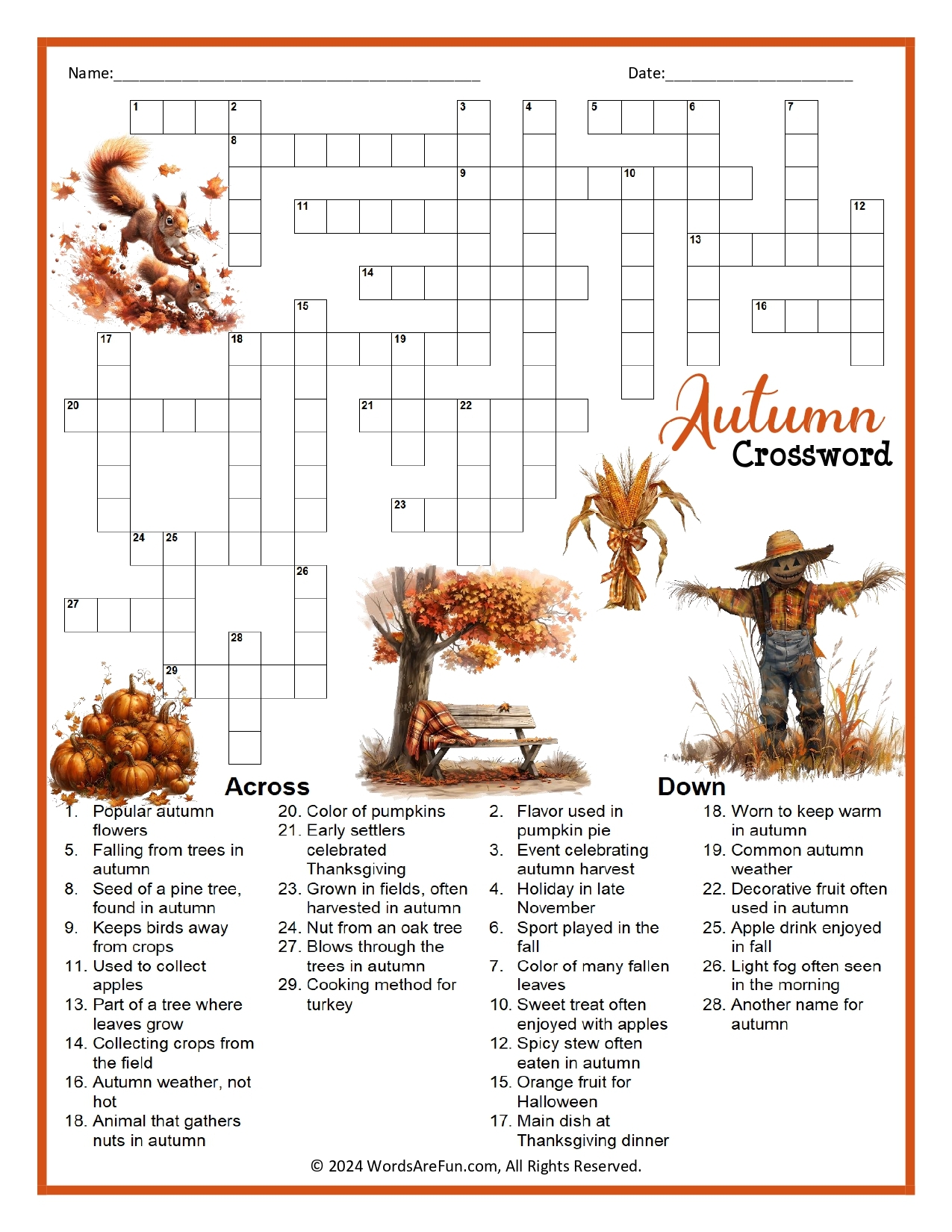 Free Printable Crosswords for Adults