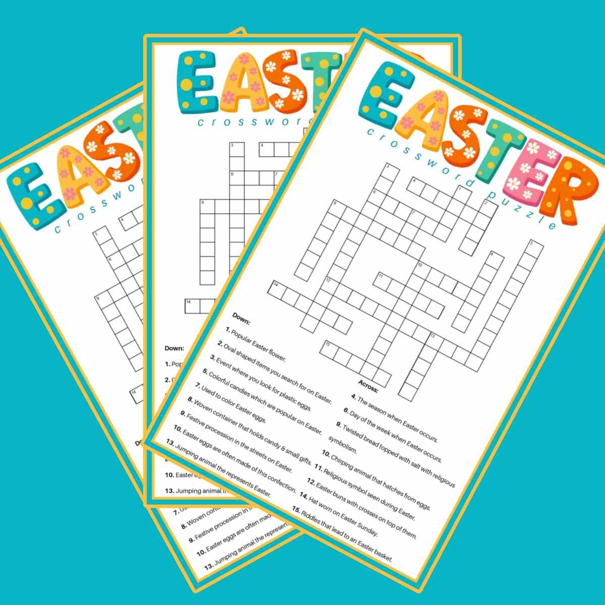 Free Printable Easy Crossword Puzzles for Kids