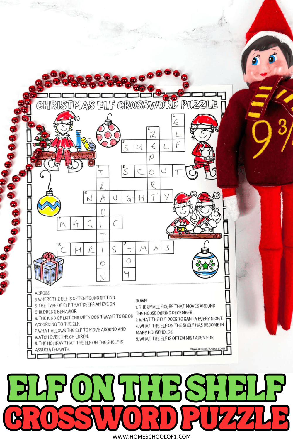 Free Elf On The Shelf Crossword Puzzle