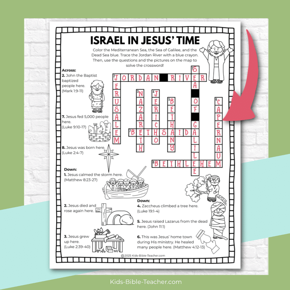 Free Map Of Jesus Ministry Activity Page 