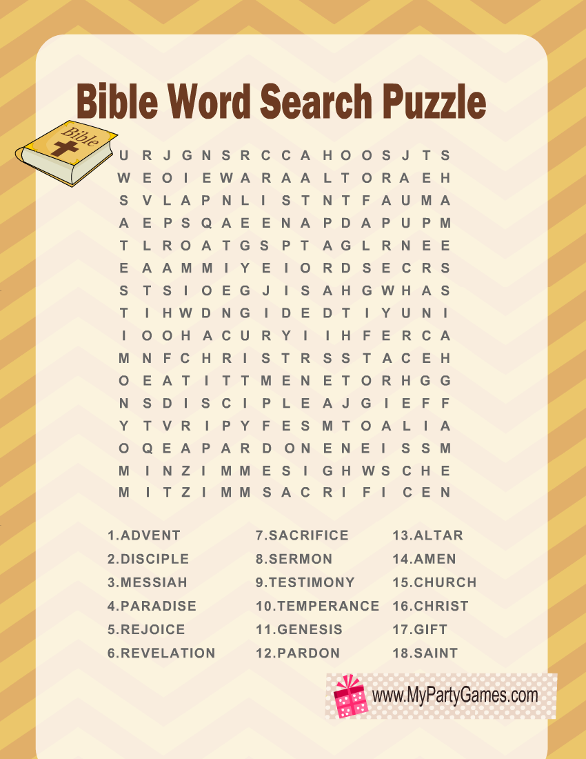 Printable Bible Crossword Puzzles with Answers