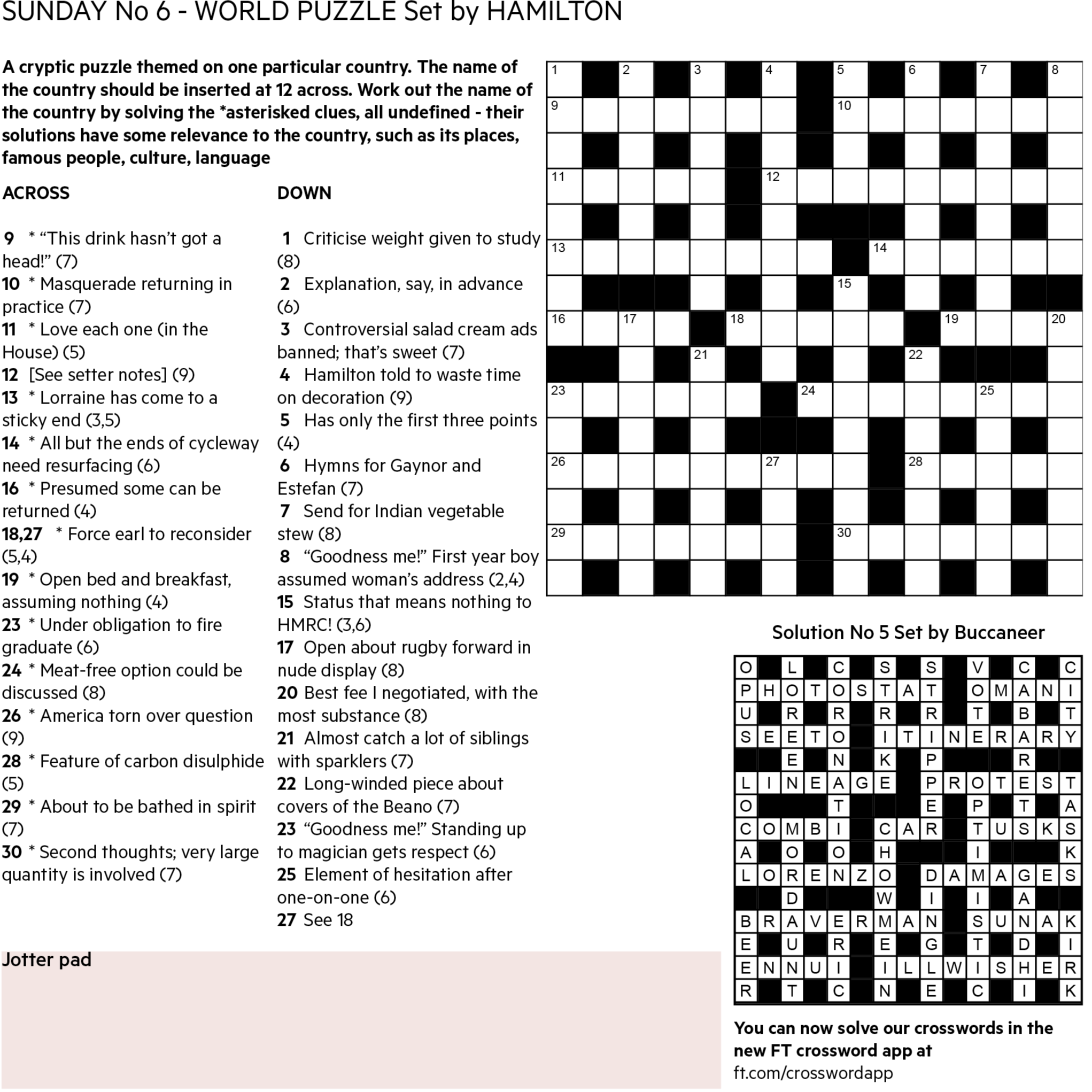 Advanced Crossword Puzzles Printable