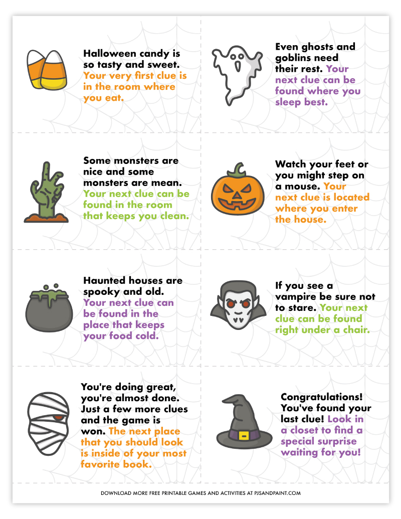 Free Printable Halloween Scavenger Hunt For Kids Pjs And Paint Free Printable Halloween Scavenger Hunt For Kids Pjs And Paint
