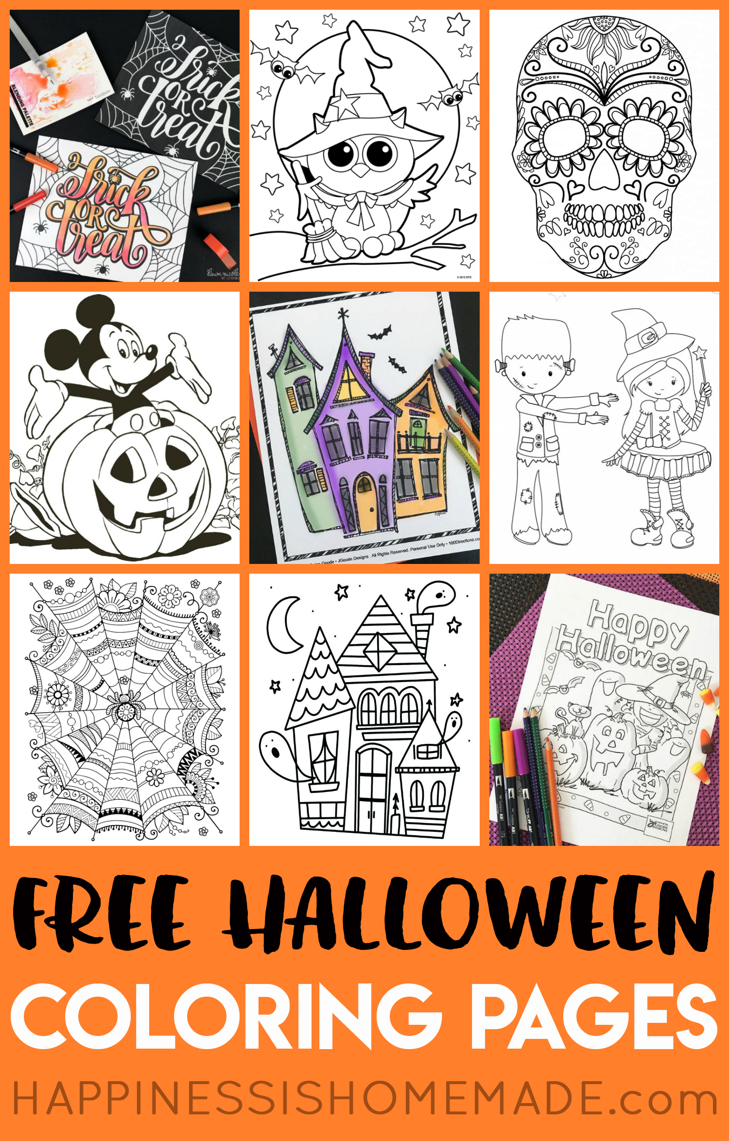 Halloween Coloring Pages Printable Crossword Puzzles