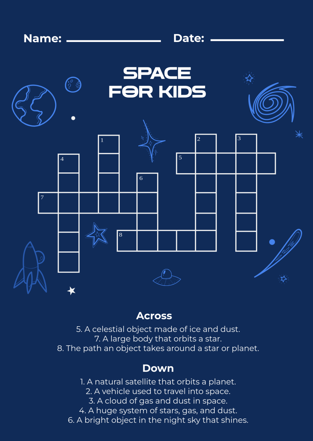 free printable mini crossword for kids template to edit online free printable mini crossword for kids template to edit online