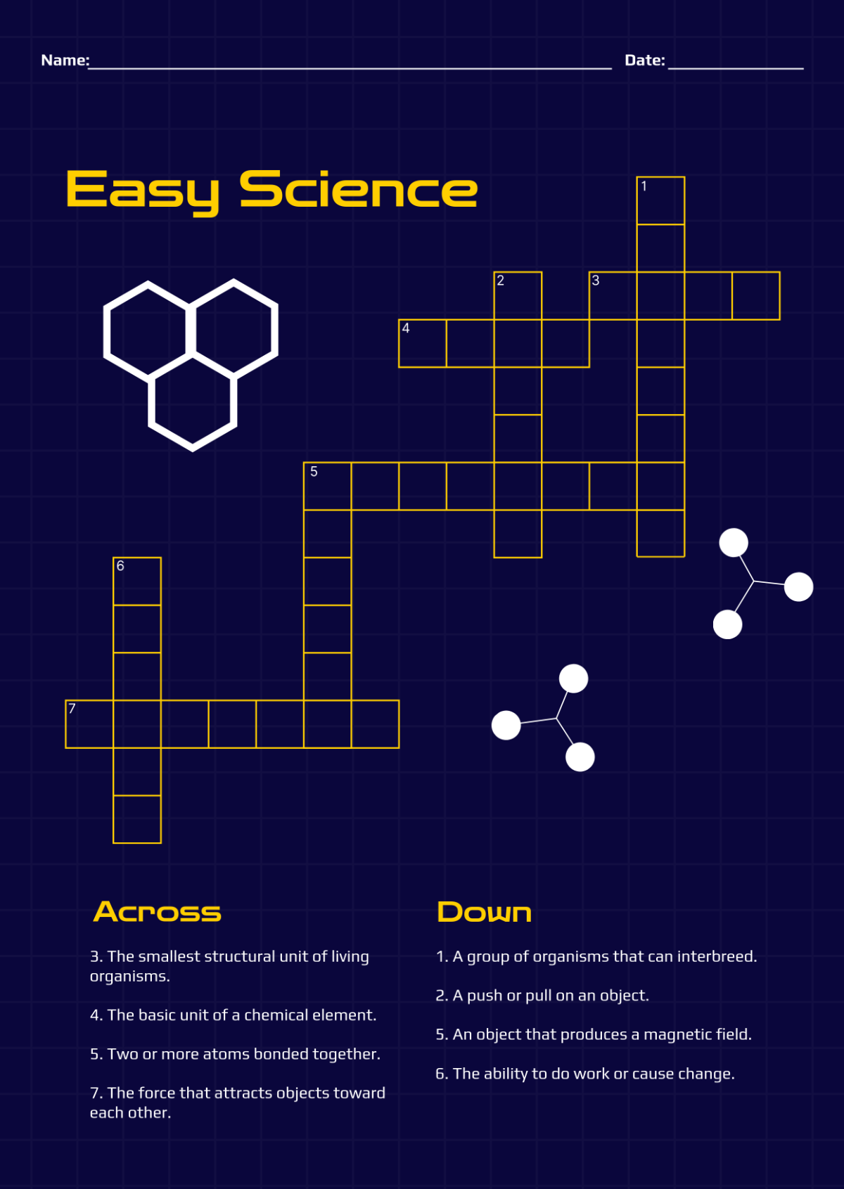 Free Printable Mini Crossword Puzzle Template To Edit Online