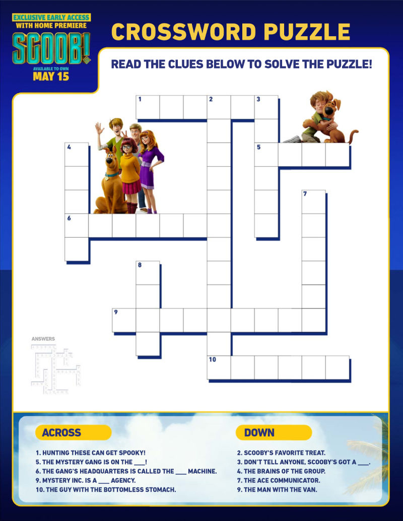 Printable Movie Crossword Puzzles