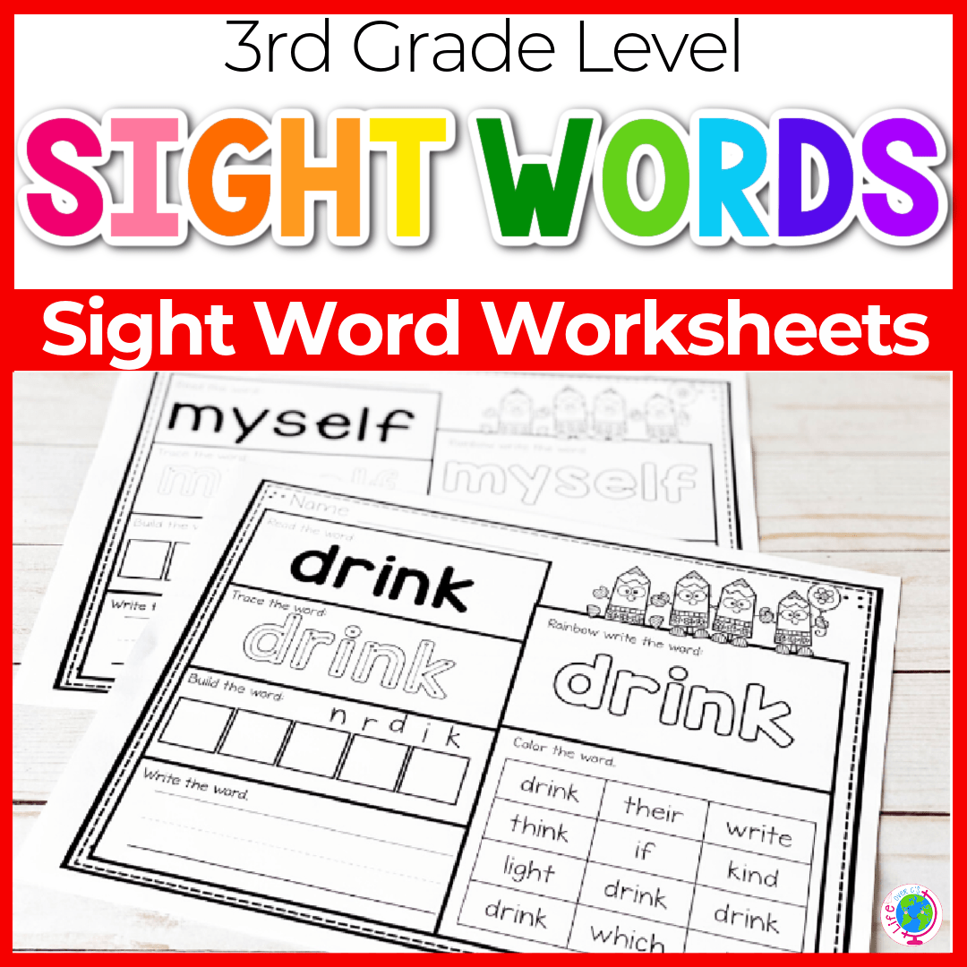 Free Printable Third Grade Sight Word Worksheets Life Over C s Free Printable Third Grade Sight Word Worksheets Life Over C s