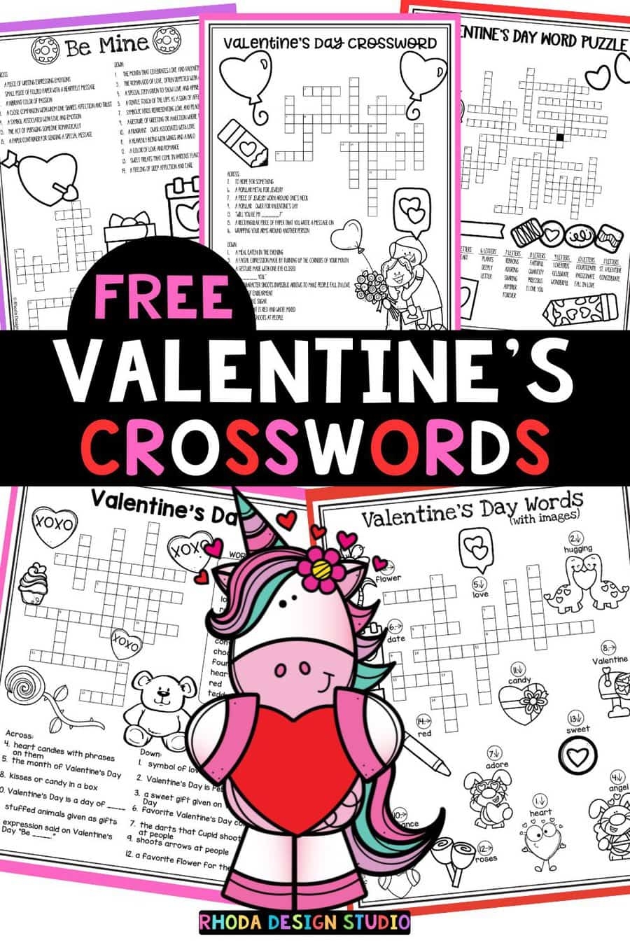 Valentine's Day Crossword Puzzle Printable
