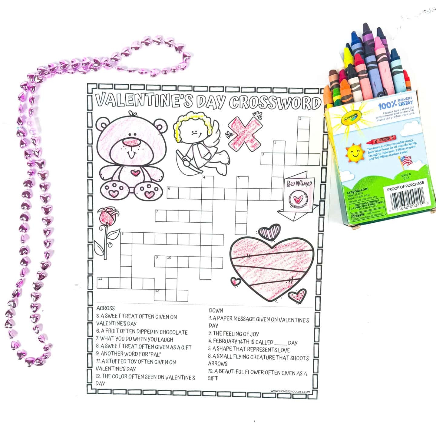 Valentine Crosswords Printables