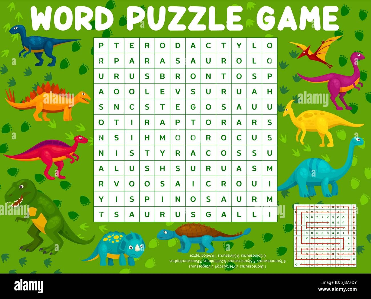 Dinosaur Crossword Puzzle Printable