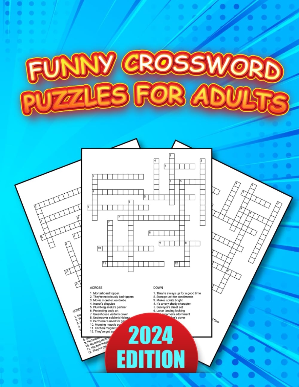 Funny Crossword Puzzles For Adults Hilarious Large Funny Crossword Puzzle Books For Adults USA Creative 9798873140046 Amazon Books