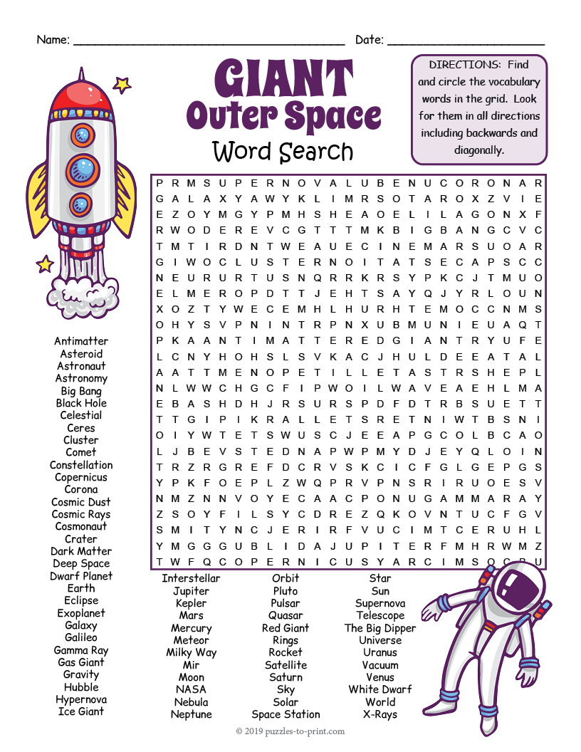 Giant Crossword Puzzle Printable