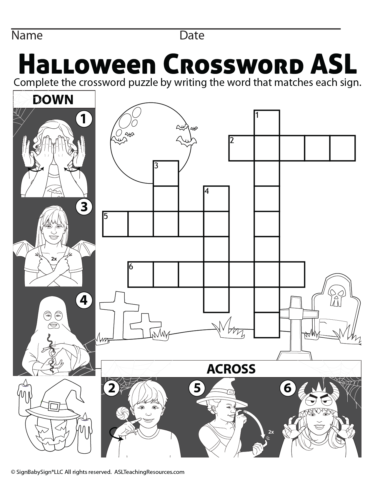 Halloween Coloring And Activity Book ASL Teaching Resources
