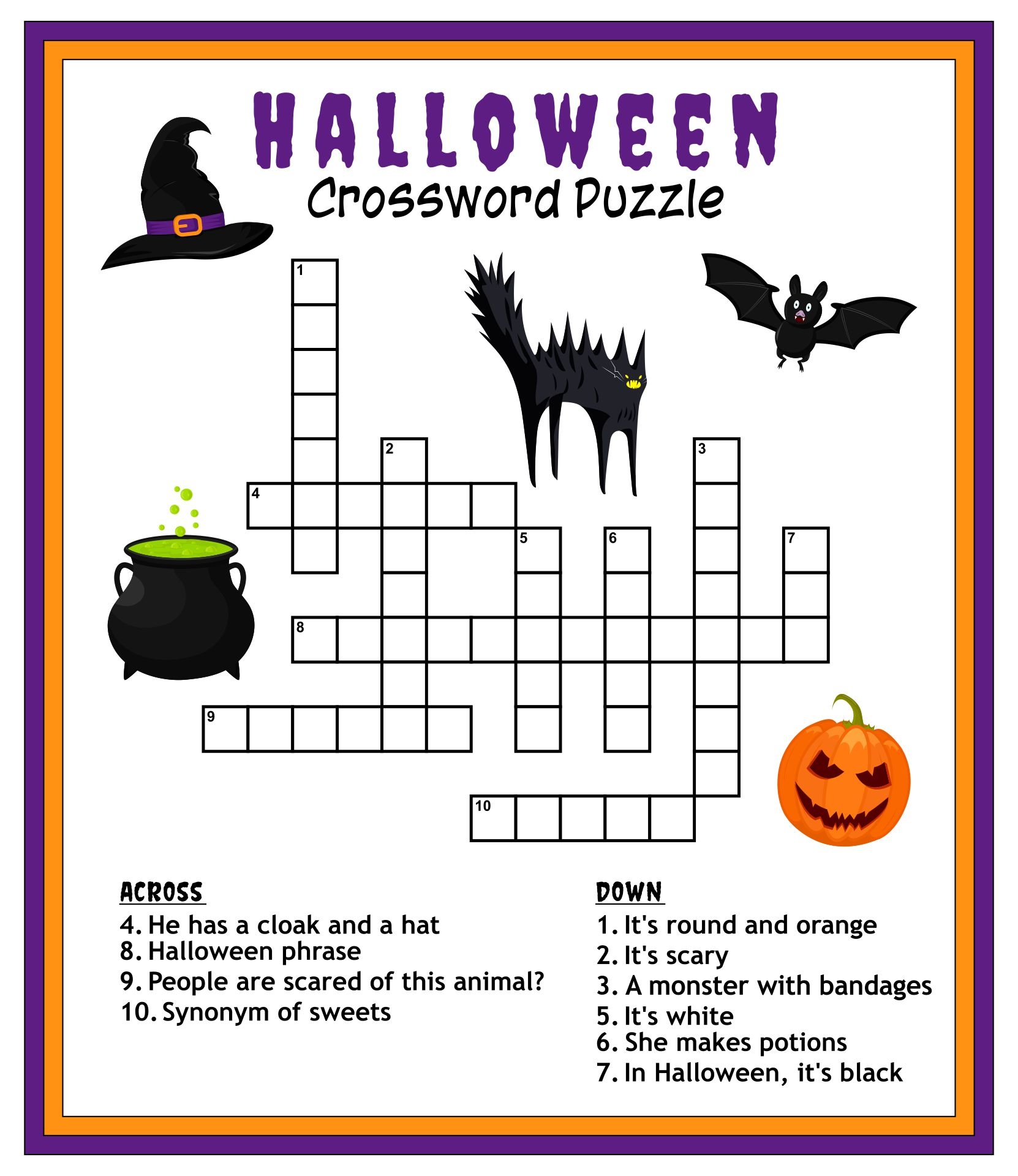 Halloween Crossword Puzzle 15 Free PDF Printables Printablee Halloween Crossword Puzzle 15 Free PDF Printables Printablee