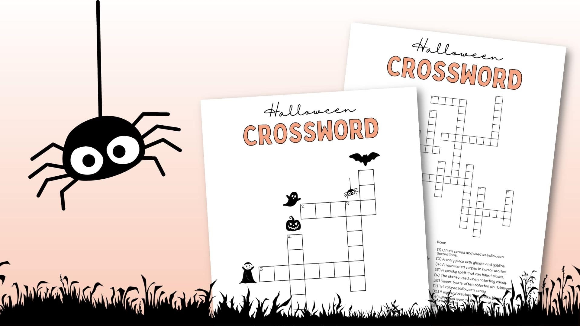 Crossword Printable Holloween
