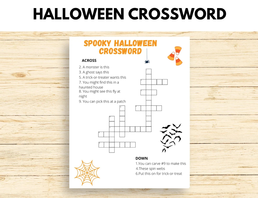 Free Crossword Puzzles Printable Easy Halloween