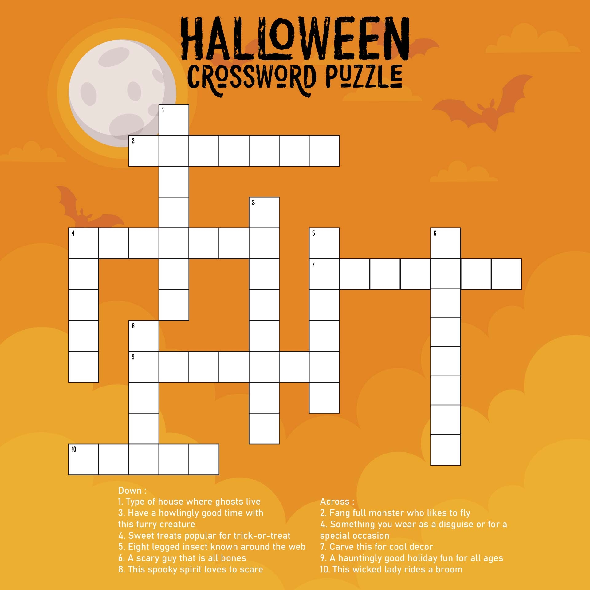 Halloween Crossword Puzzles 15 Free PDF Printables Printablee