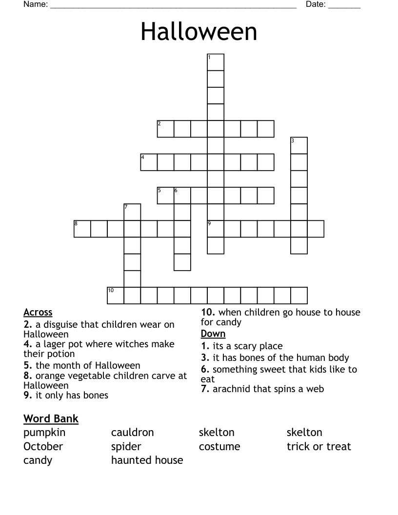 halloween crossword wordmint