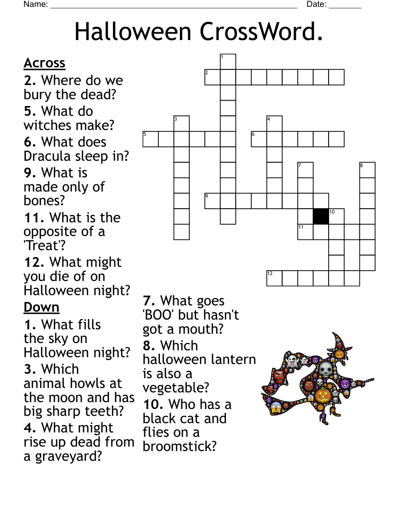 halloween crossword wordmint
