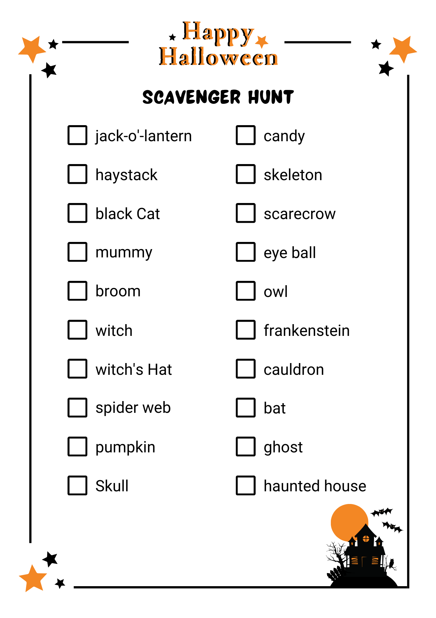 Halloween Crossword Printable Scanver Hunt Halloween Crossword Printable Scanver Hunt