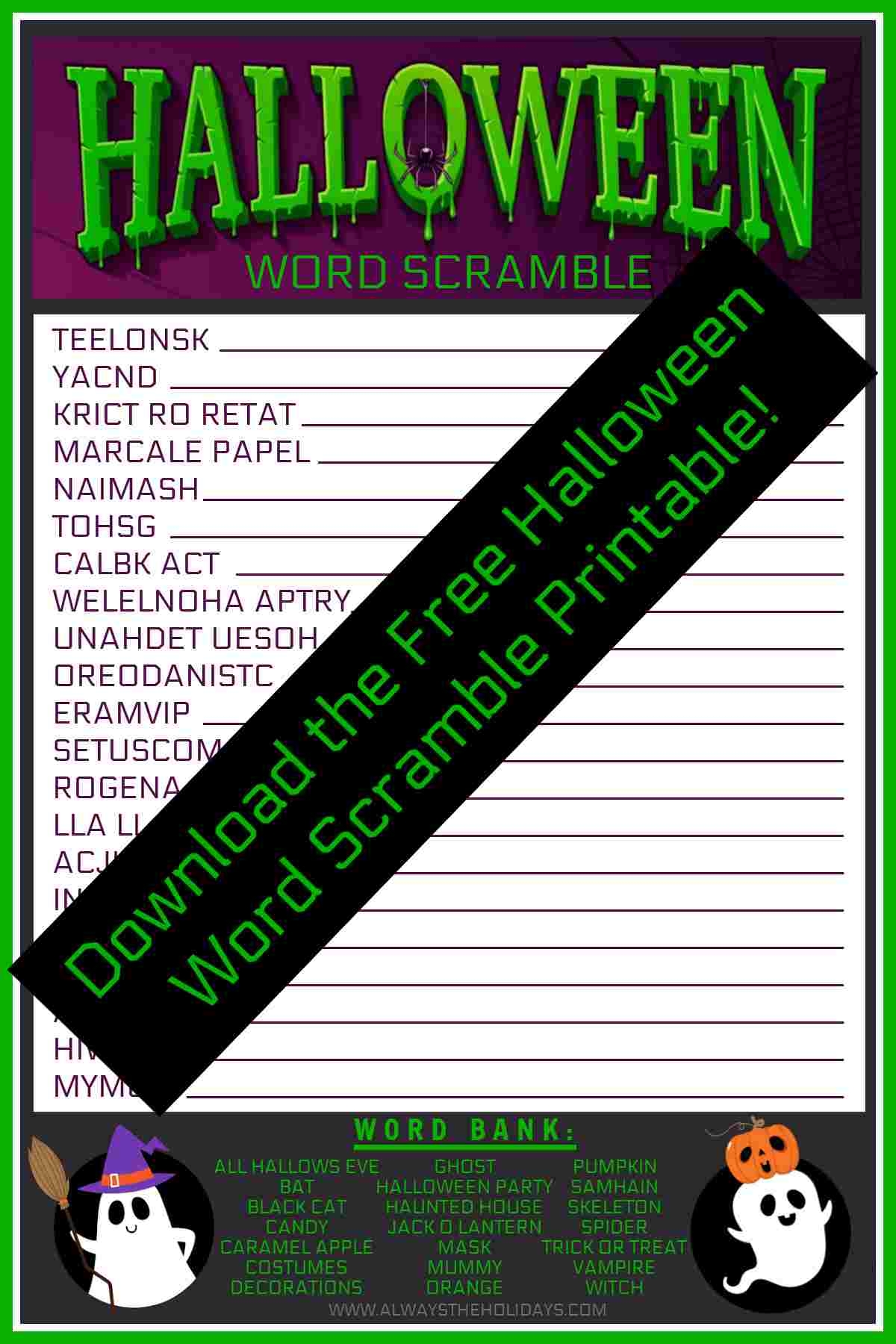 Halloween Crossword Printable for Office Halloween Crossword Printable for Office