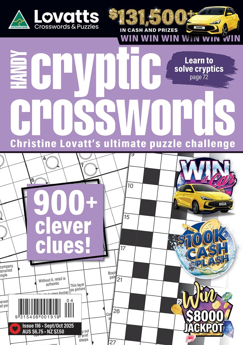 Handy Cryptic Crosswords Magazine Lovatts Crosswords Puzzles