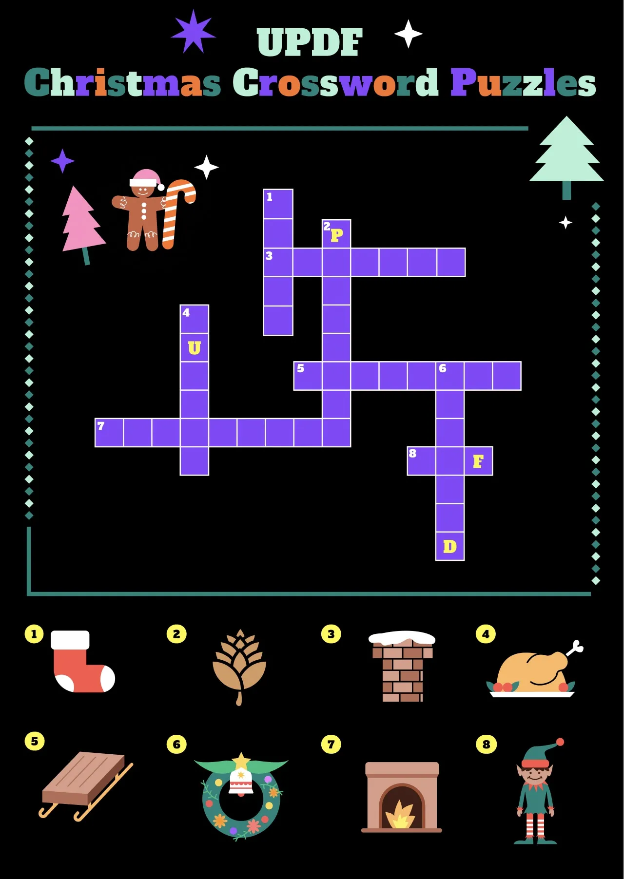 Printable Holiday Crossword Puzzle for Adults