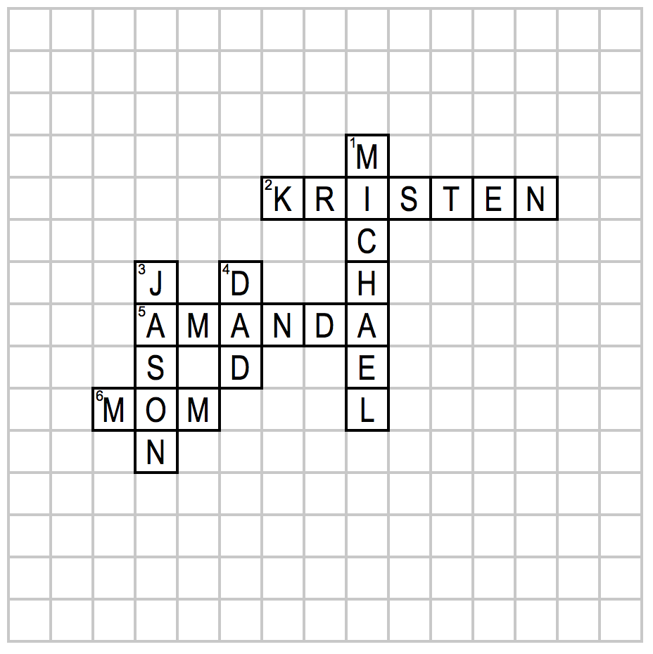 how to use my crossword maker to make your family name crossword art