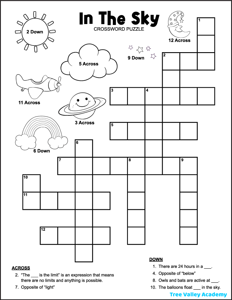 8th Grade Crossword Puzzles Printable