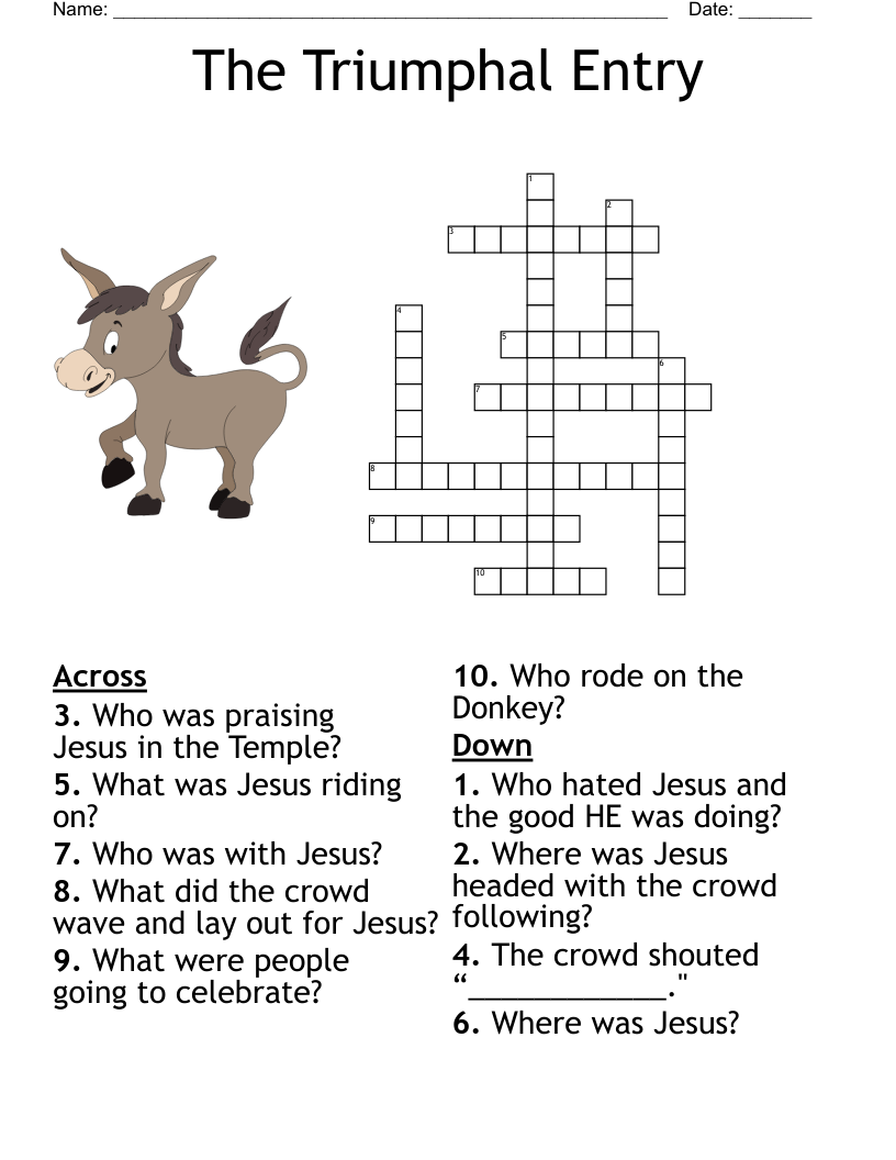 Jesus Crossword WordMint