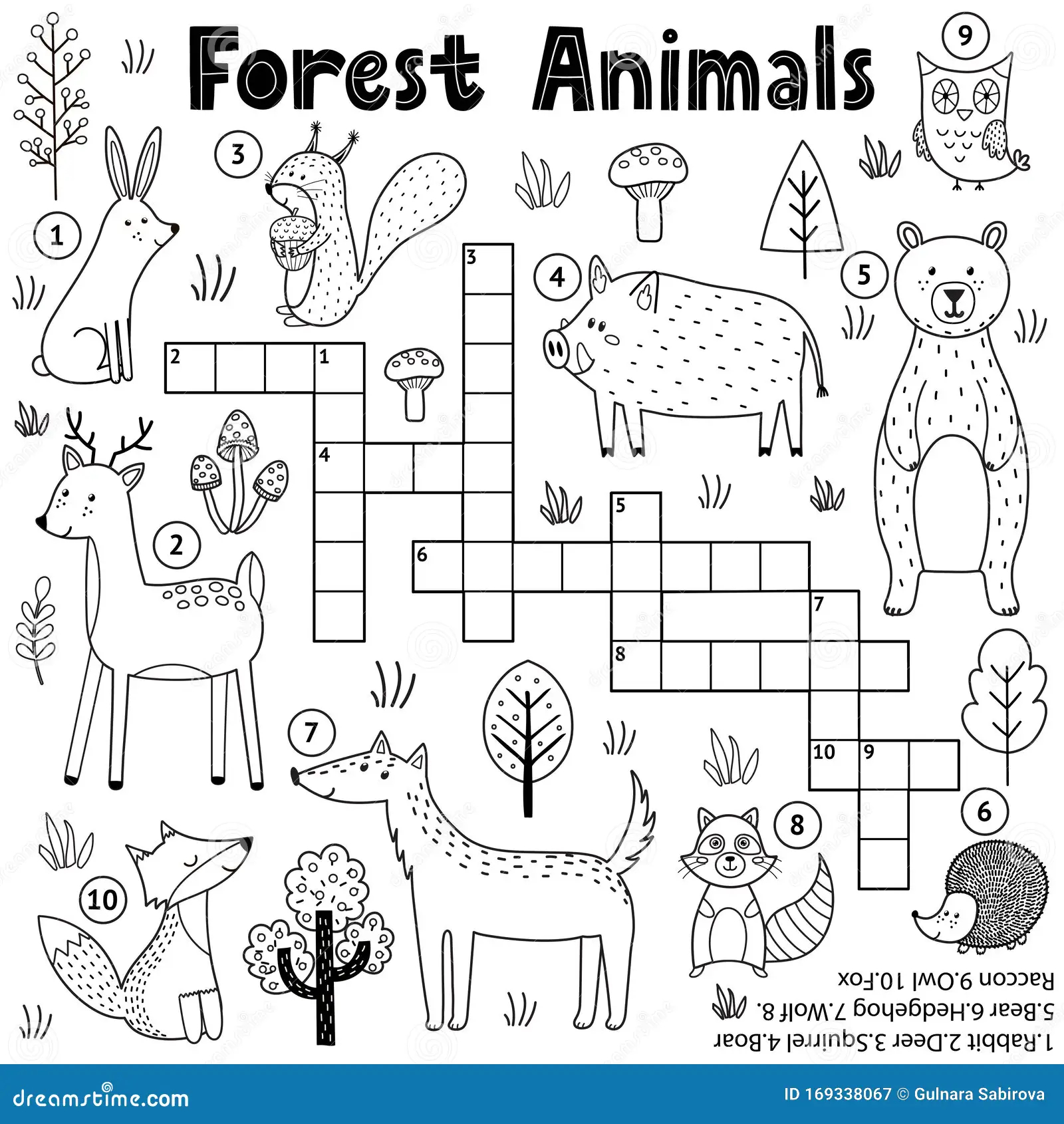 Printable Crossword Children