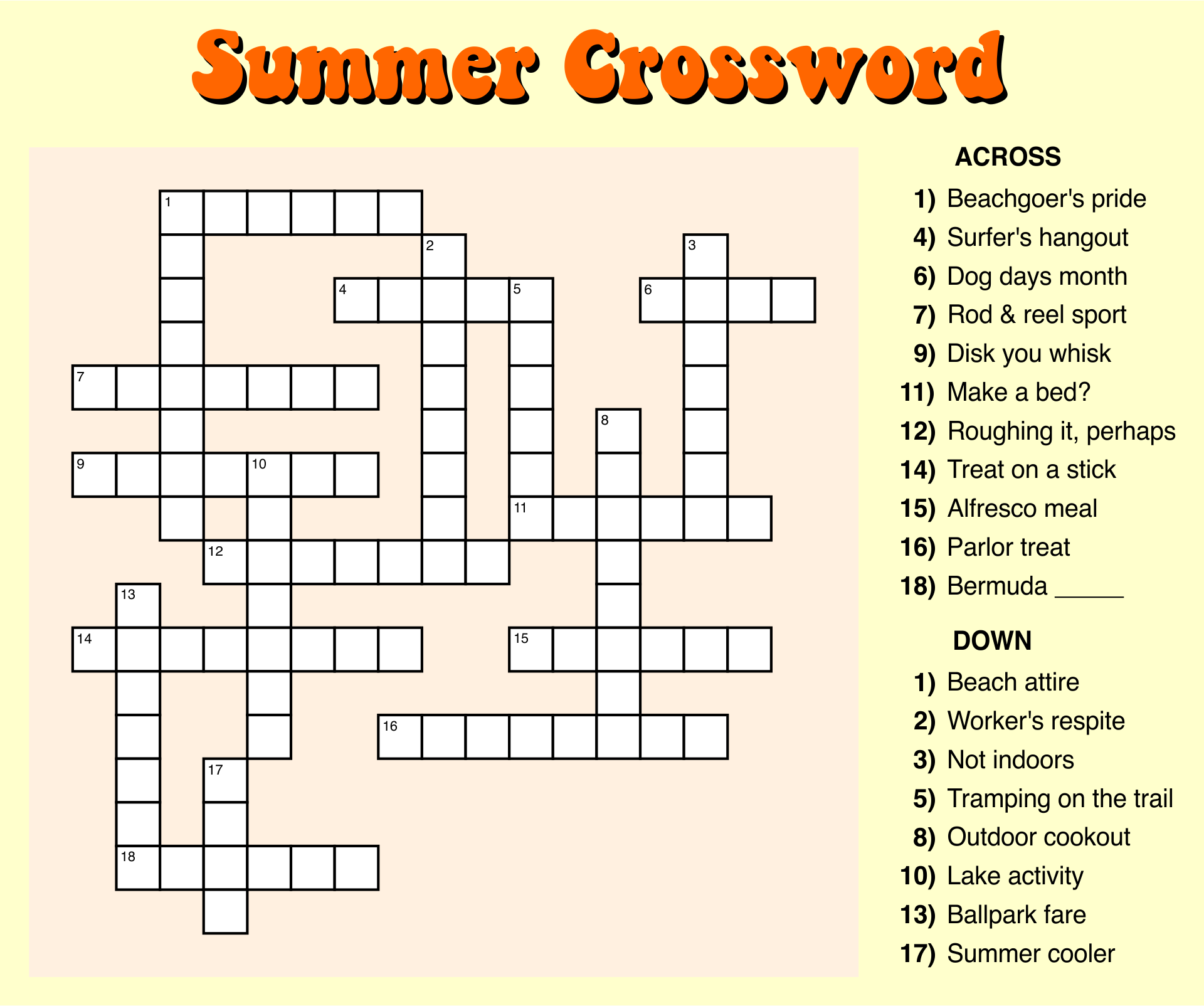 Large Print Easy Crosswords Puzzle Packet Vol 1 Worksheets Library
