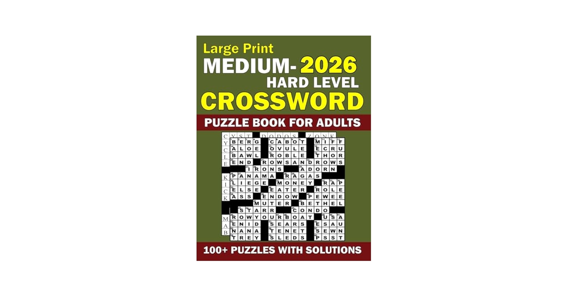Large Print Medium Hard Level Crossword Puzzle Book For Adults Large Print 100 Hard Level Crossword Puzzle With Solutions 2023 2024 Crossword Medium Crossword Puzzles For Adults Seniors B Kenney 