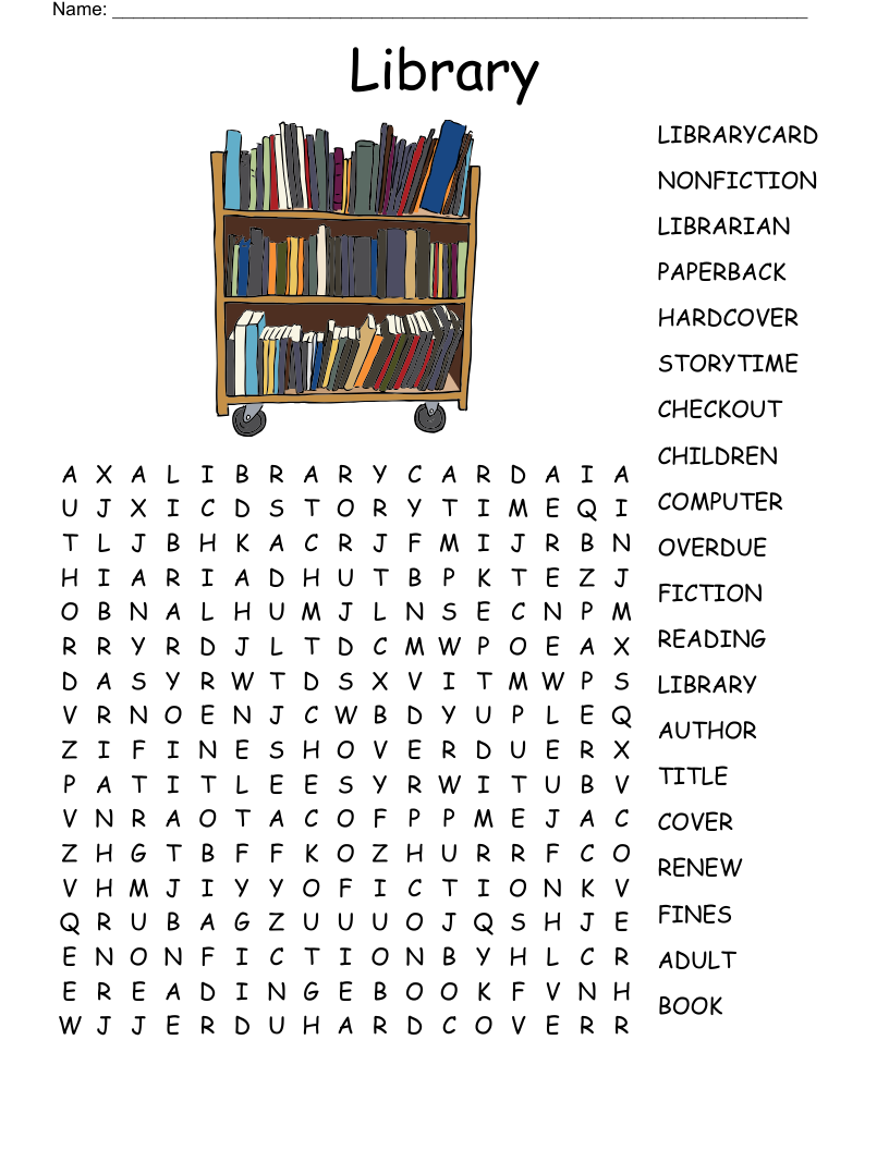 Book Themed Crossword Puzzle Free Printable Book Themed Crossword Puzzle Free Printable