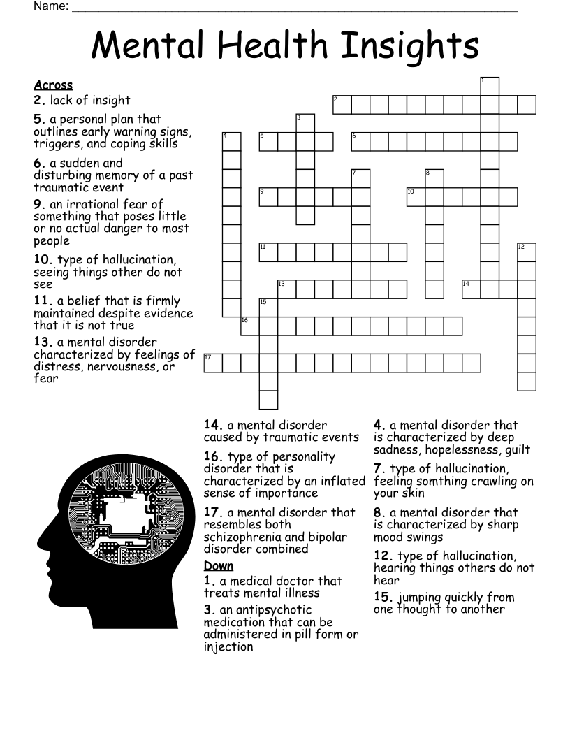 Mental Health Insights Crossword WordMint Mental Health Insights Crossword WordMint