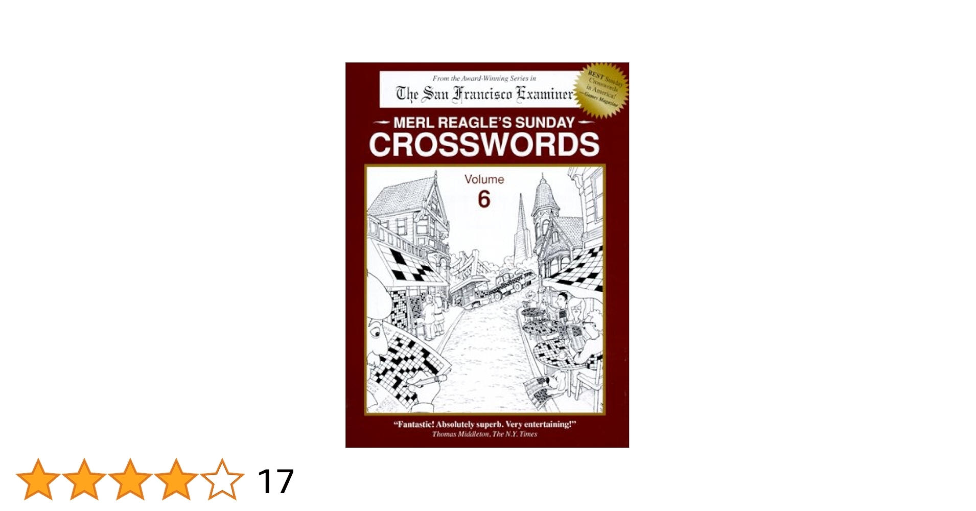 Merl Reagle s Sunday Crosswords Vol 6 Reagle Merl 9780963082855 Amazon Books Merl Reagle s Sunday Crosswords Vol 6 Reagle Merl 9780963082855 Amazon Books